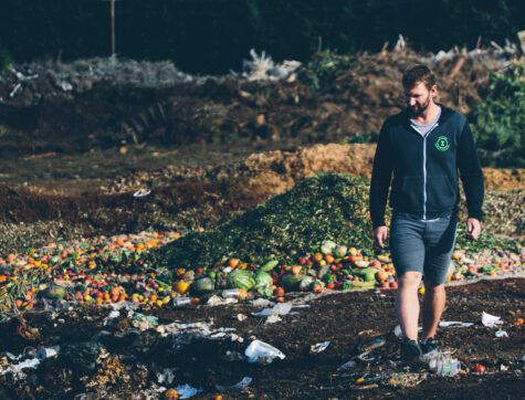 Missoula Compost company employee working.