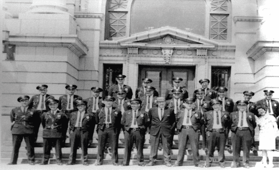 Historical photo of the Missoula Police Officers who founded Clearwater Credit Union in 1956.