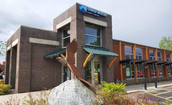 Exterior photo of Main St Clearwater Credit Union Branch in Stevensville, MT.