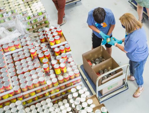 Clearwater Credit Union employees volunteering at the Montana Food Bank Network.