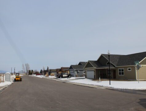 Street photo of the Twin Creeks subdivision in Stevensville, MT.