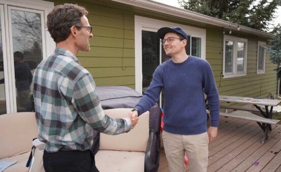 Two men shaking hands